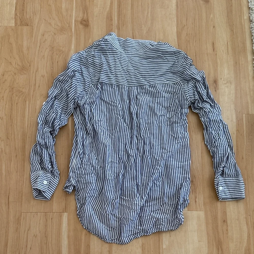 Navy and White Striped Shirt - Picture 5 of 7